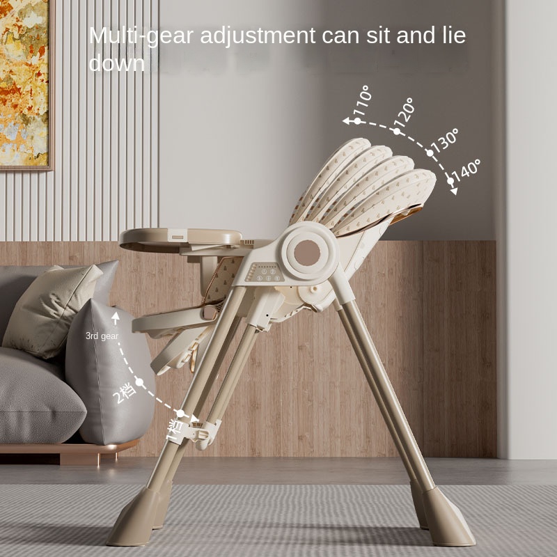 Baby High Chair Booster - Baby Dining Chair Electric Multi-Functional Folding