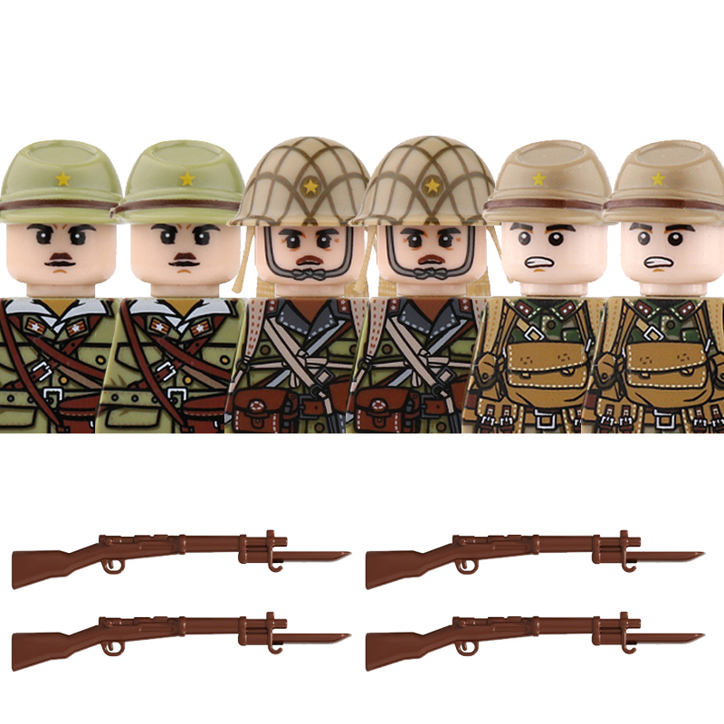 Lego Set City - WW2 Military Infantry Japanese Soldier Figures