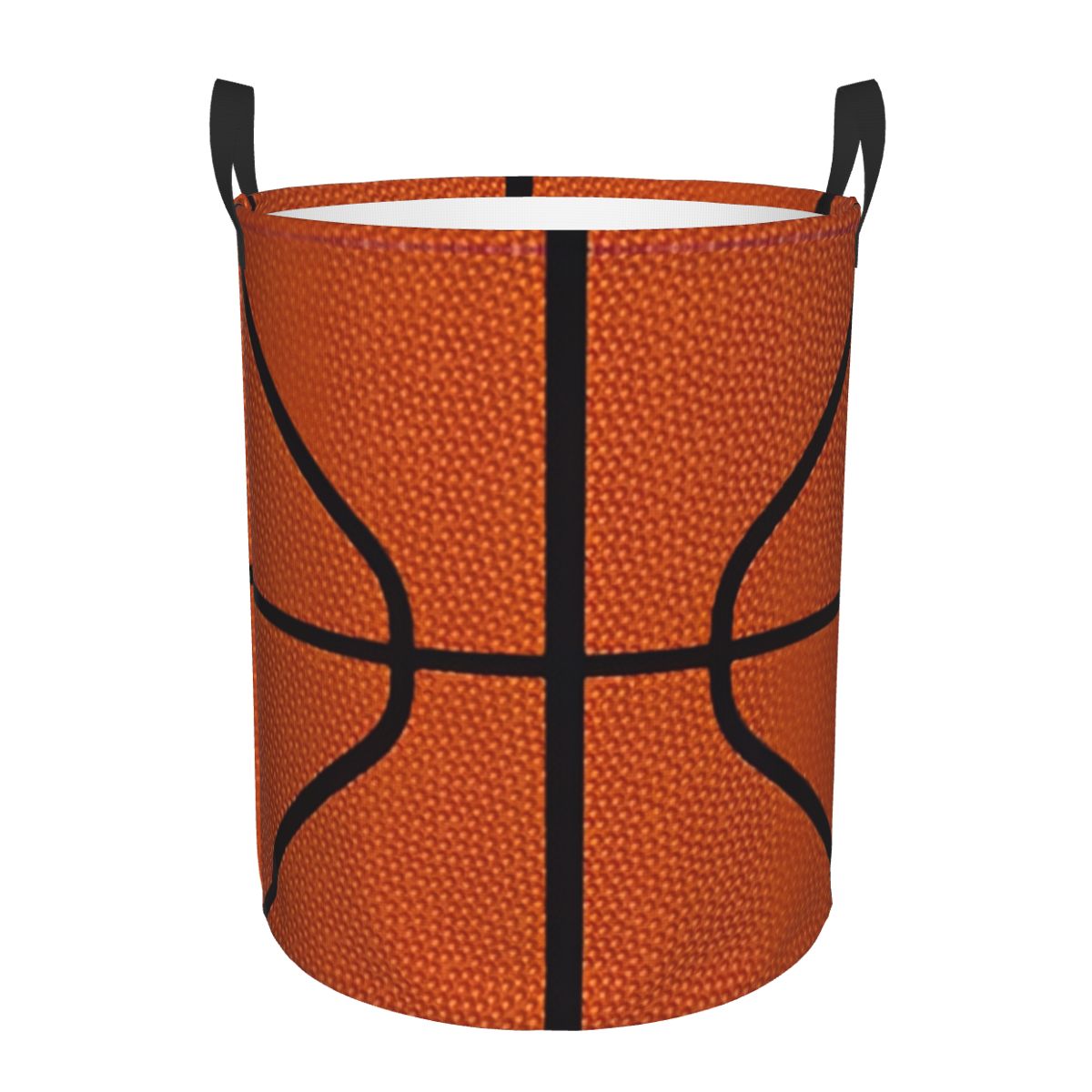 Baby Products Hamper - Custom Basketball Dots Round Laundry Basket