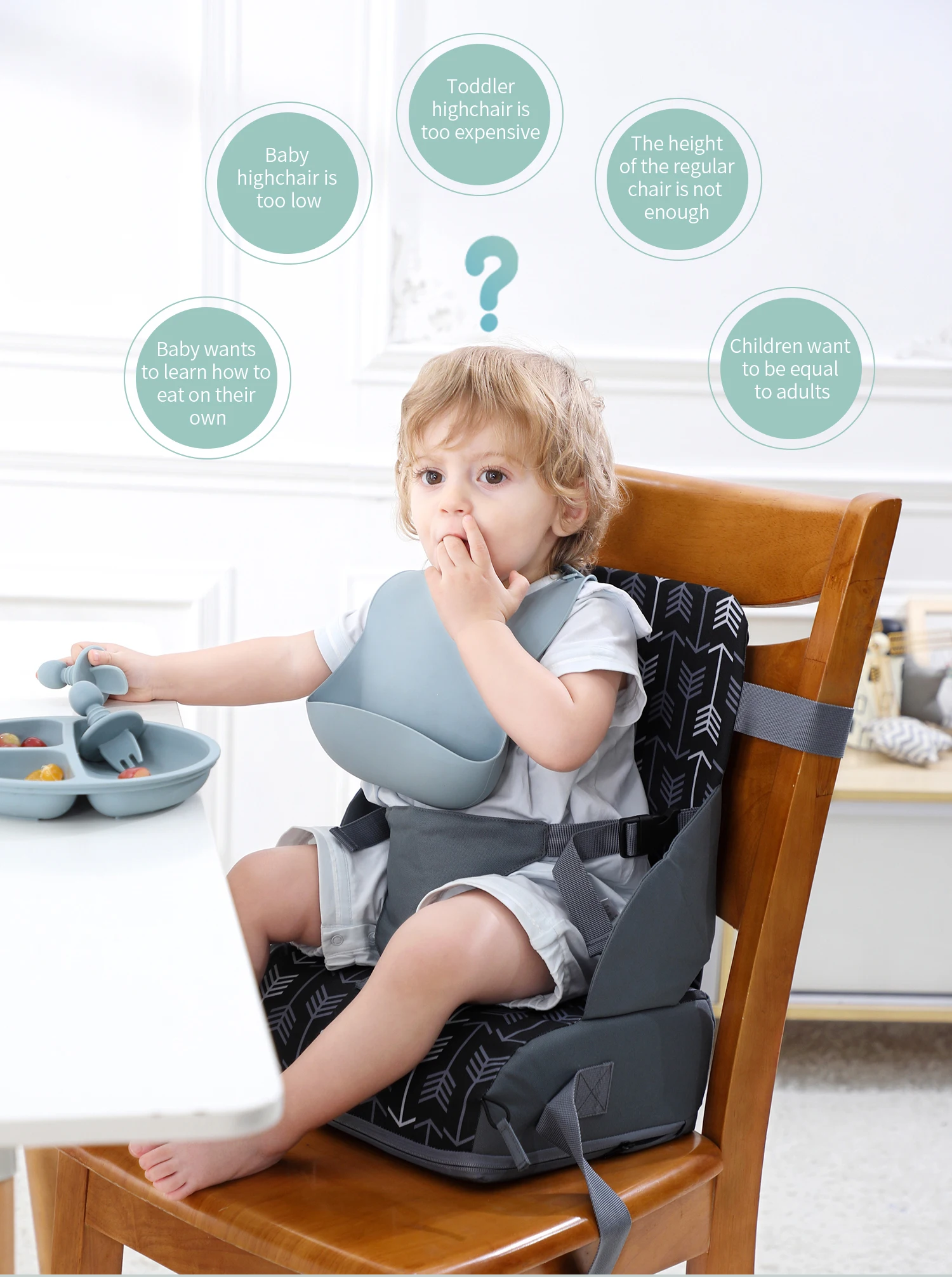 INSULAR Portable Foldable Anti - огляд і ціна Baby High Chair Booster