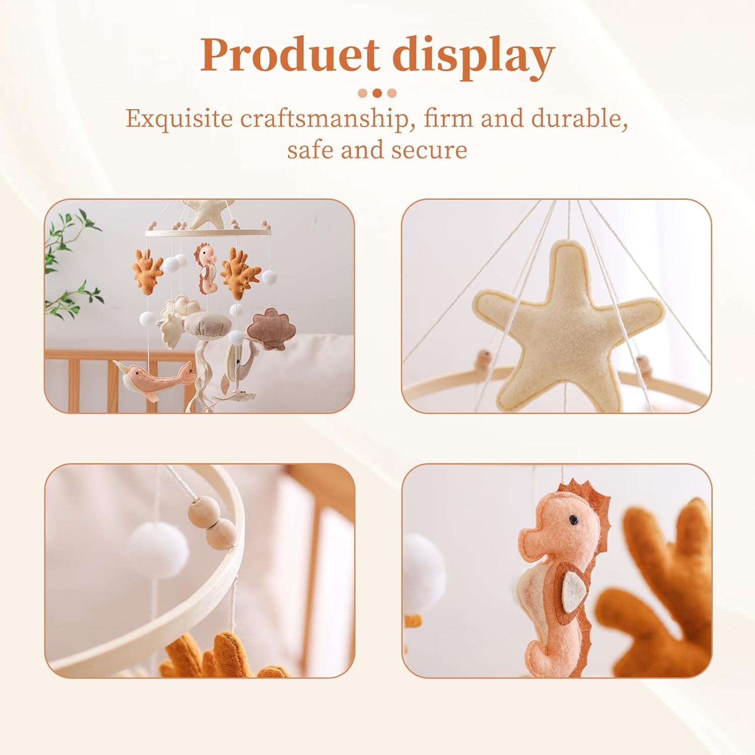 Wooden Crib Mobile Baby Bed Be - огляд і ціна Baby Rattle Toy Set