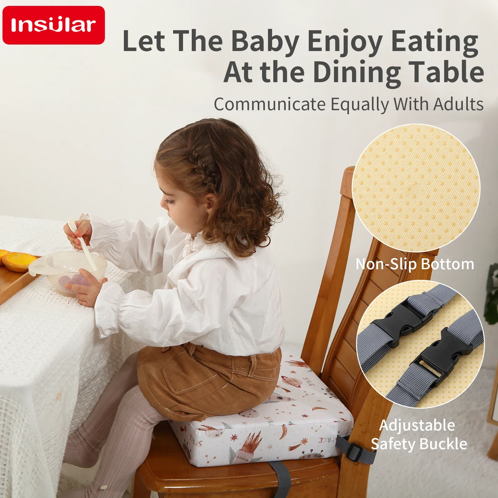 INSULAR Star Pattern Waterproo - огляд і ціна Baby High Chair Booster