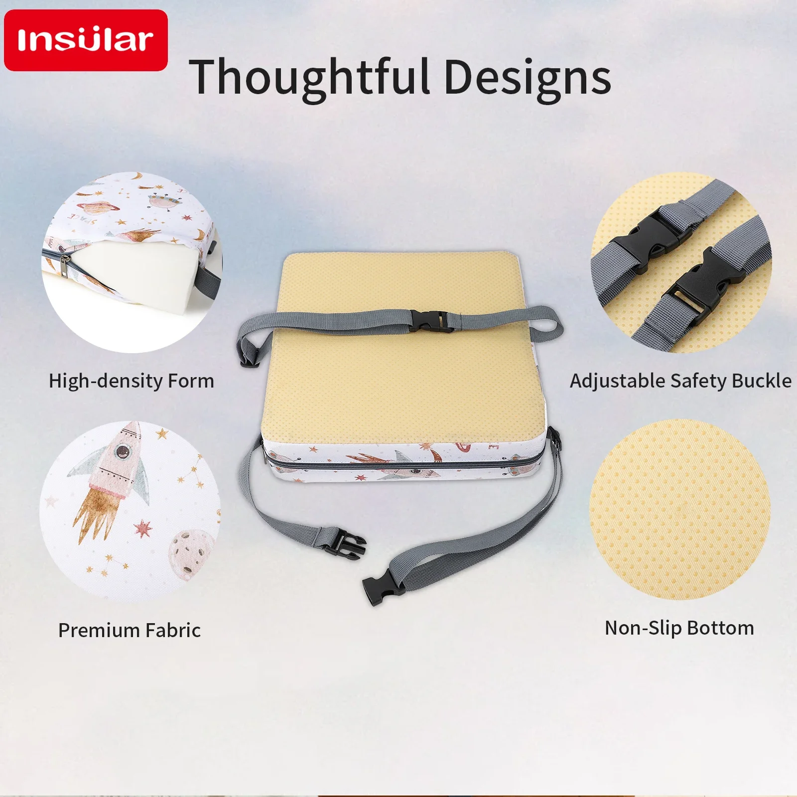 INSULAR Star Pattern Waterproo - огляд і ціна Baby High Chair Booster