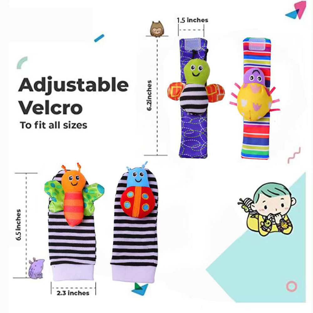 4pcs Baby Rattle Toys Cute Stu - огляд і ціна Baby Rattle Toy Set