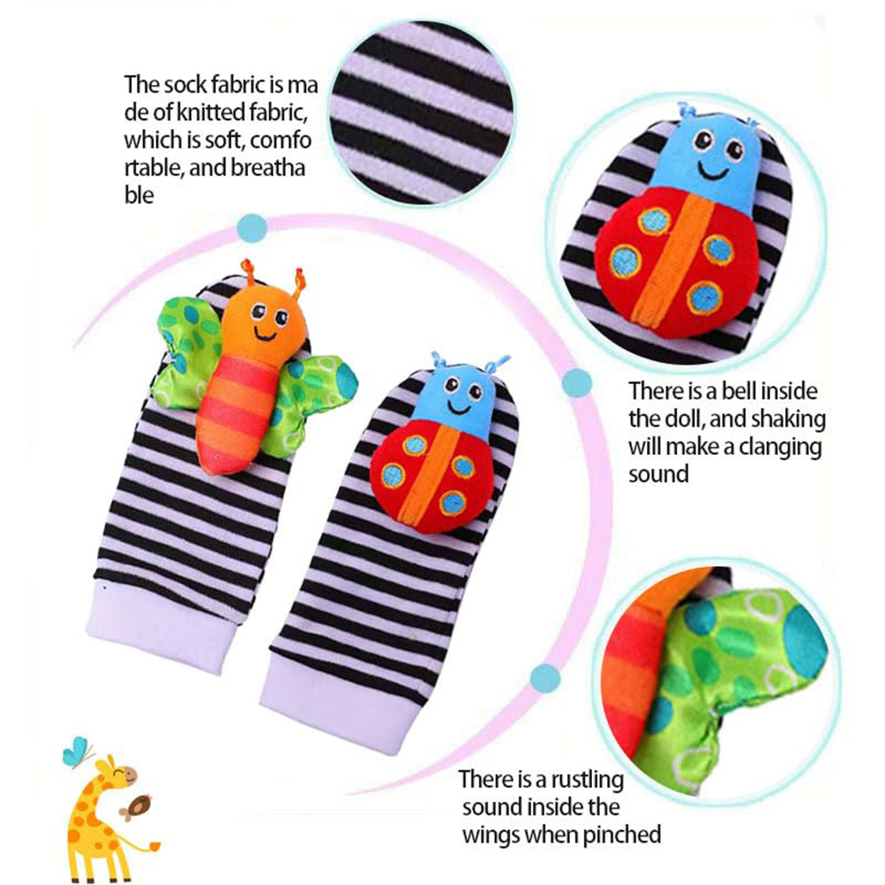 4pcs Baby Rattle Toys Cute Stu - огляд і ціна Baby Rattle Toy Set