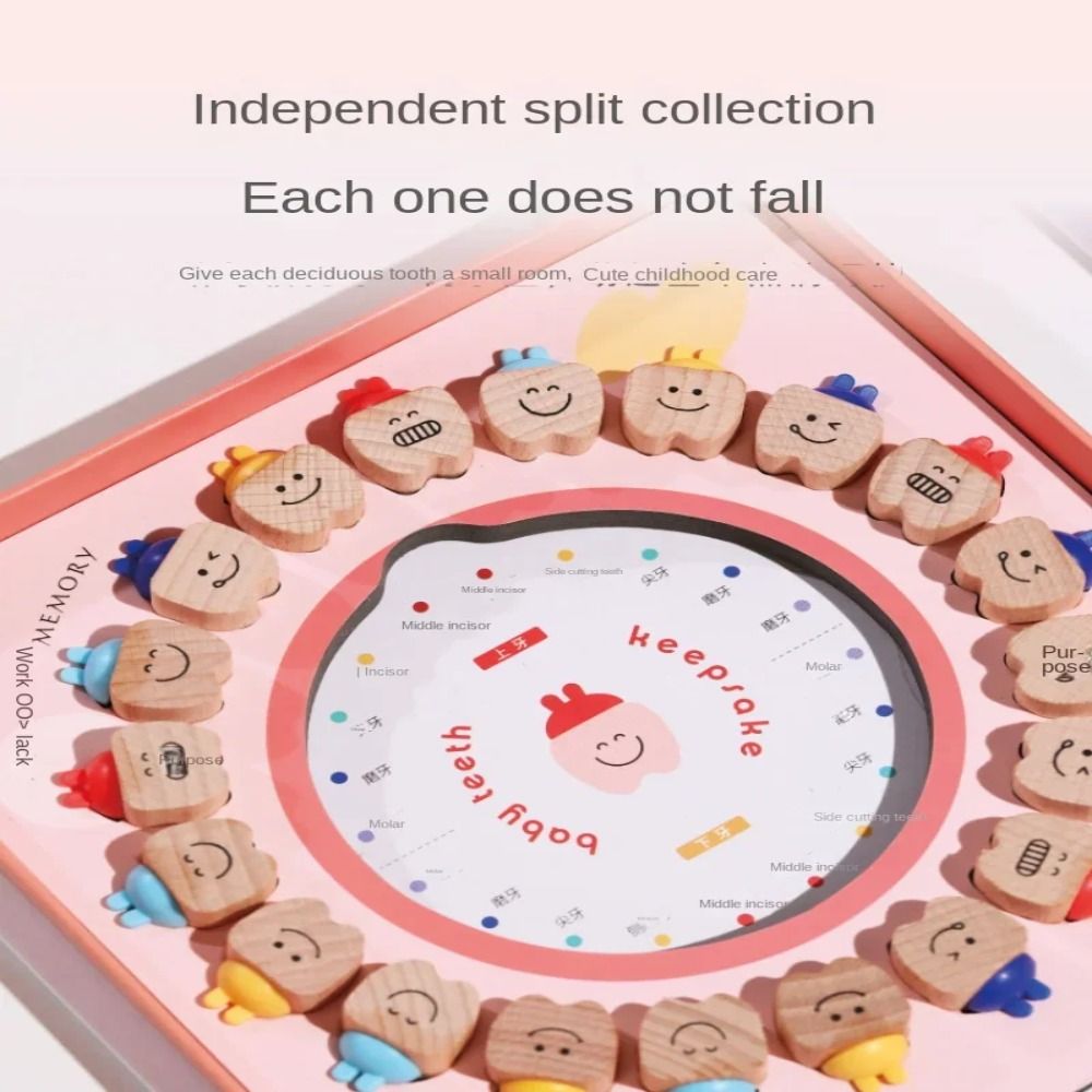 Wooden Baby Tooth Box Cartoon  - огляд і ціна Baby Products Storage Box