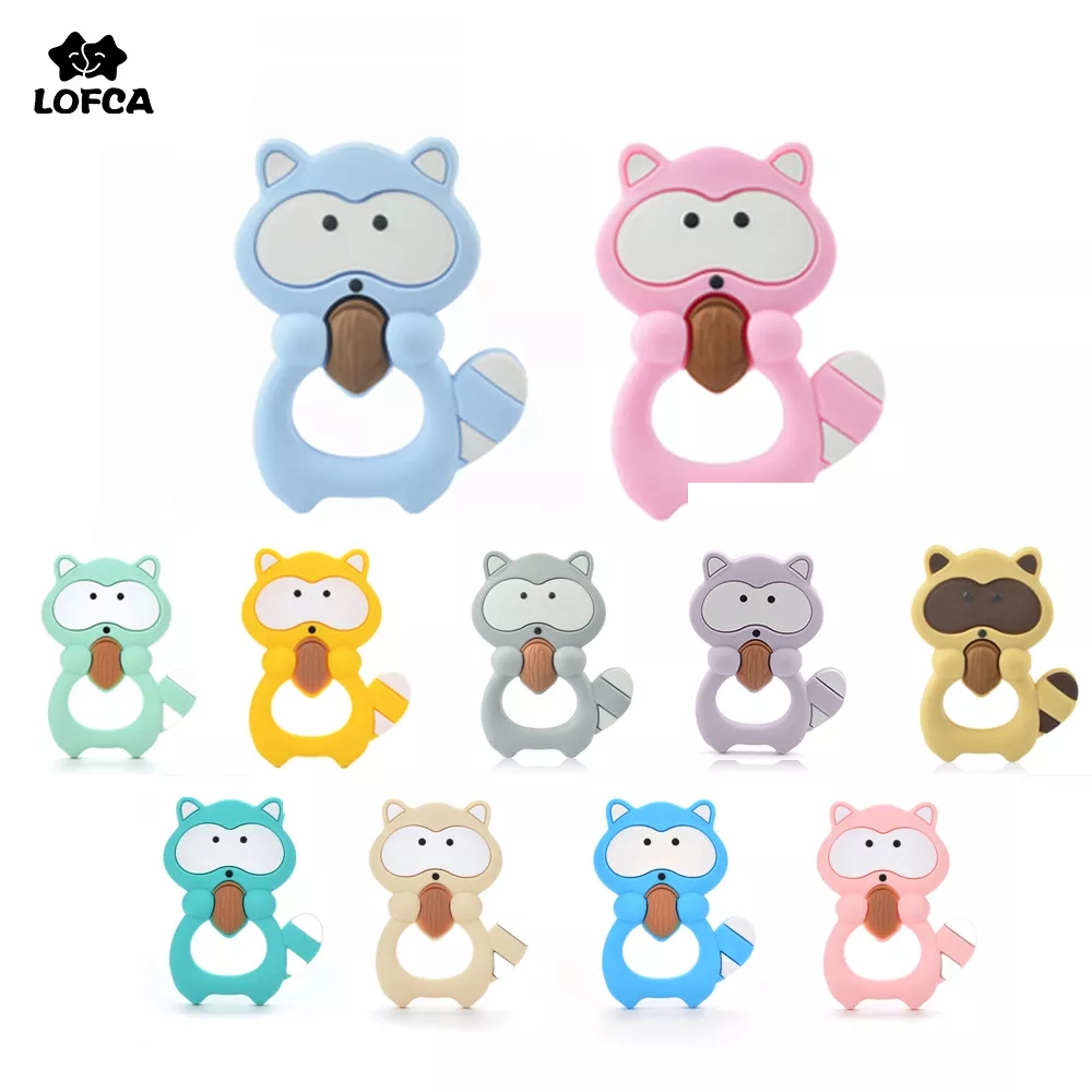 1PC Raccoon Silicone Teether T - огляд і ціна Baby Products Expo
