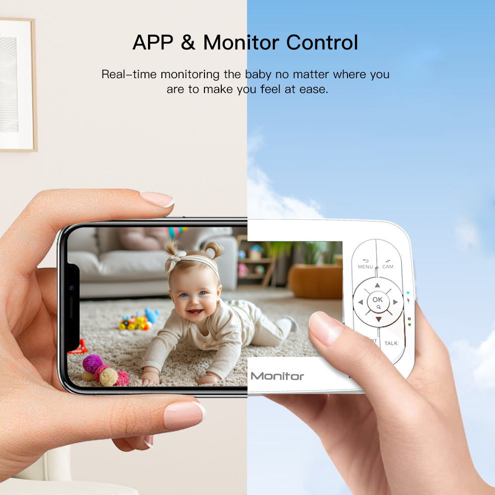 5Inch 2MP 1080P  APP Remote Co - огляд і ціна Baby Monitor Sensor