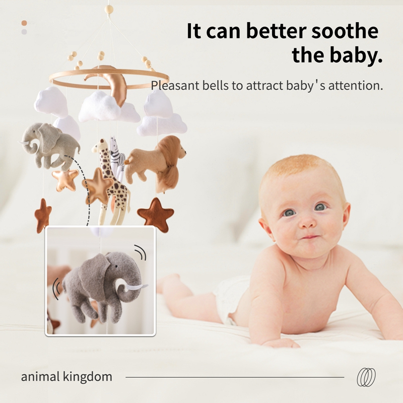 Crib Mobile Bed Bell Wooden Ba - огляд і ціна Baby Rattle Toy Set