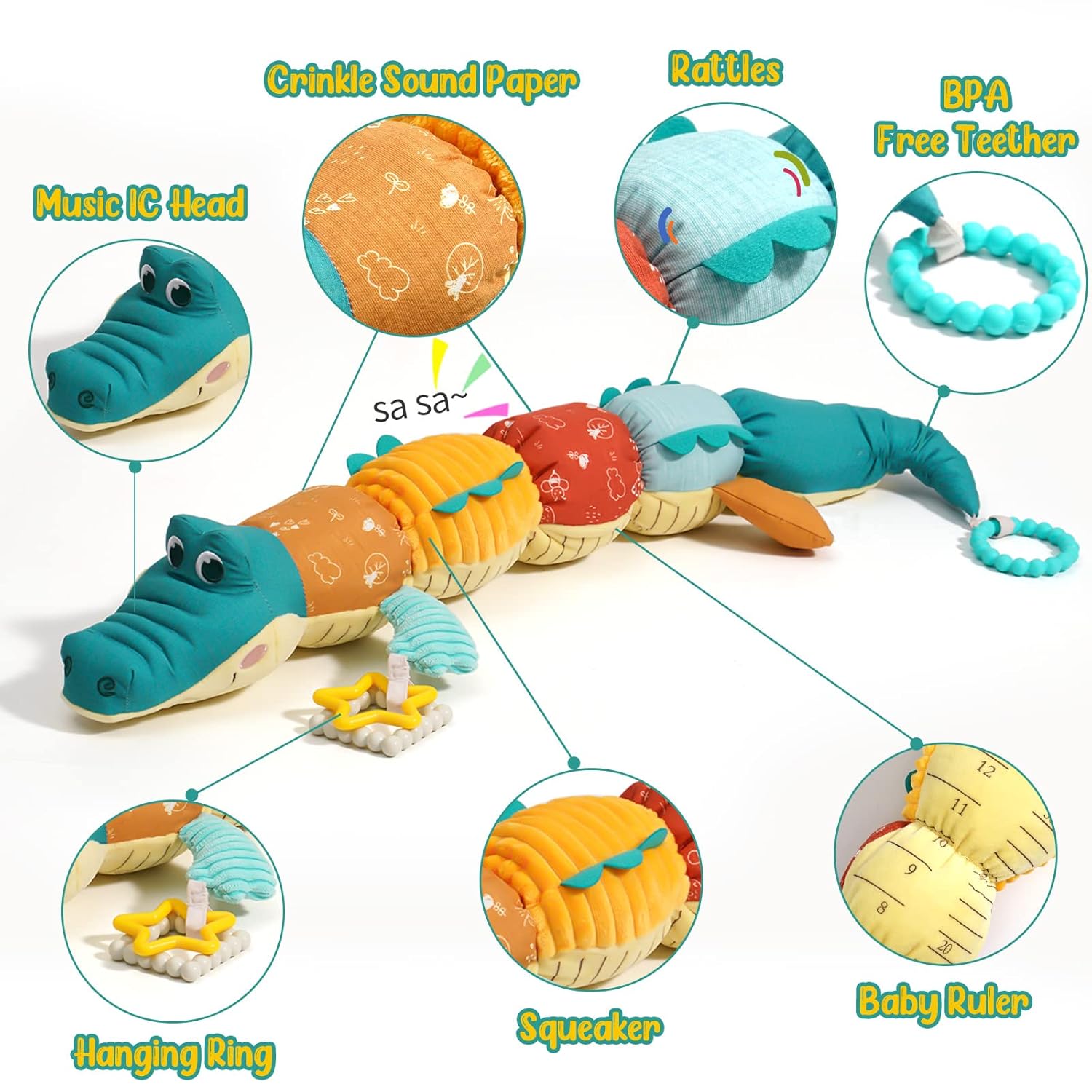 Tummy Time Toys 0-24 Months Ba - огляд і ціна Baby Rattle Toy Set