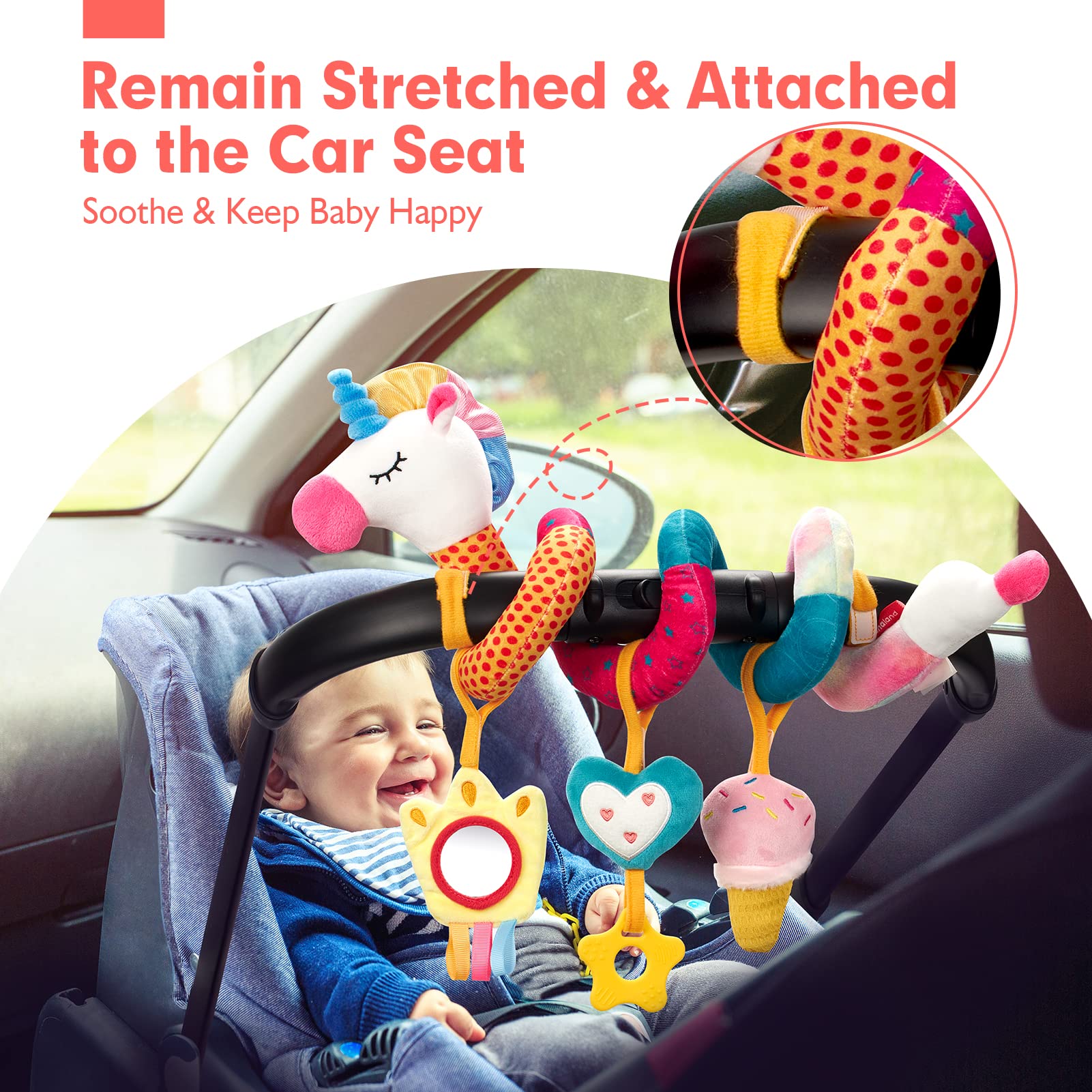 Car Seat Toys for Babies Rattl - огляд і ціна Baby Rattle Toy Set