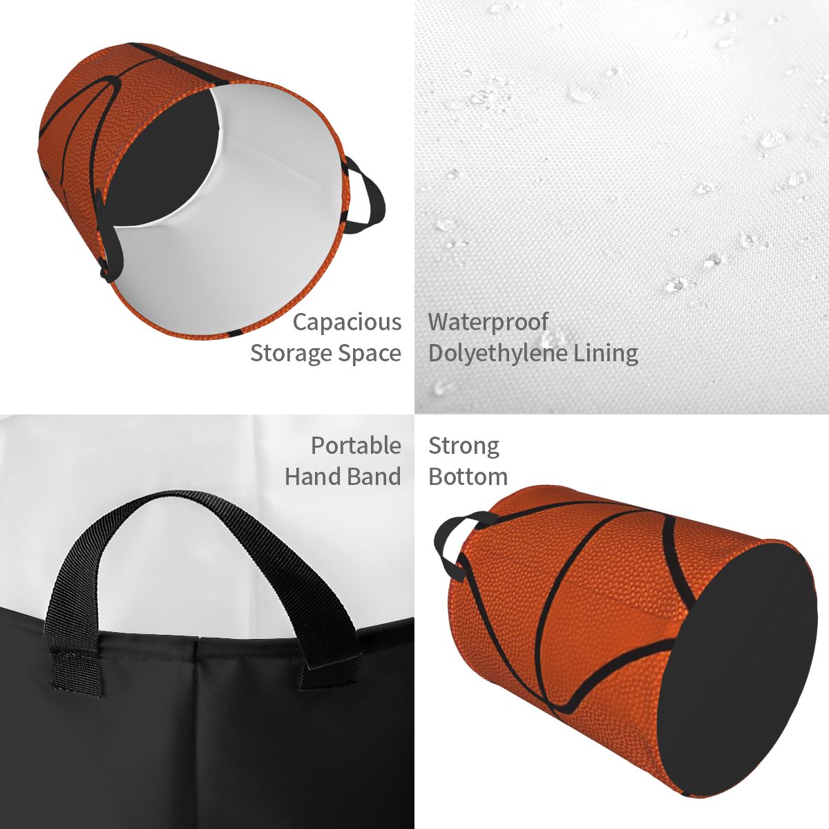 Custom Basketball Dots Round L - огляд і ціна Baby Products Hamper
