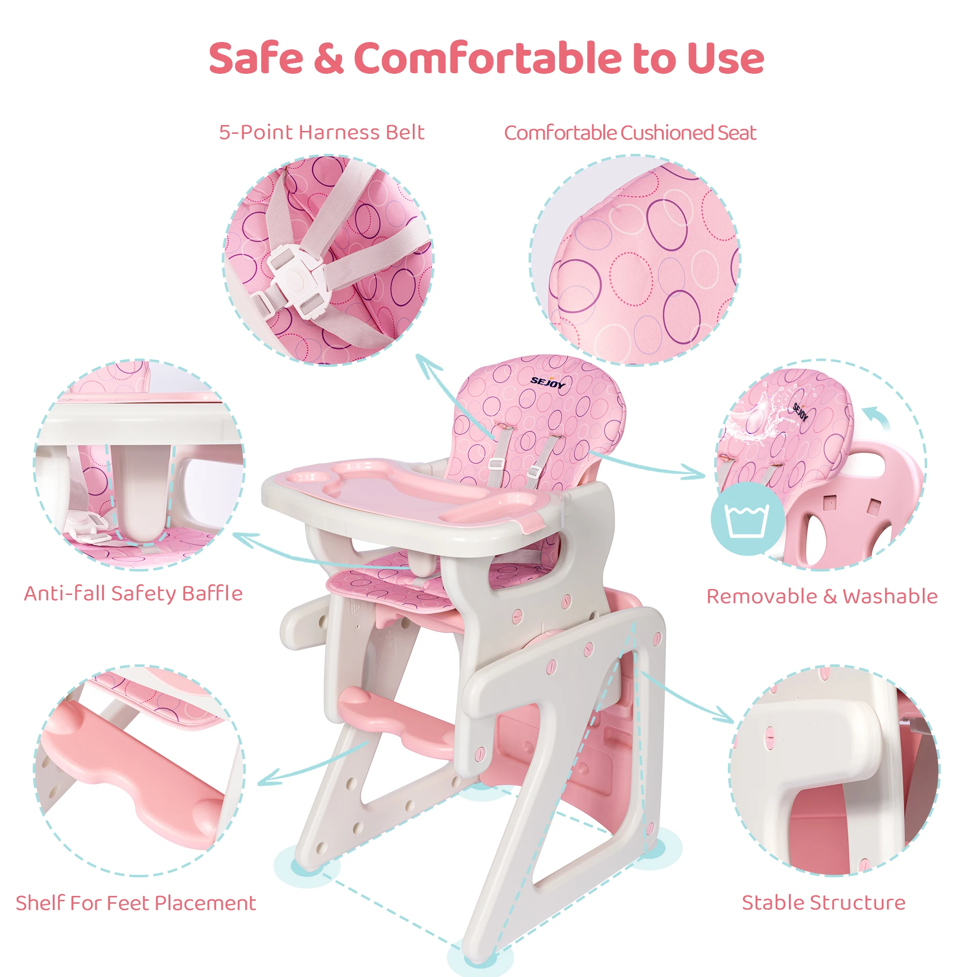 Baby Growth Chair - Convertibl - огляд і ціна Baby High Chair Booster