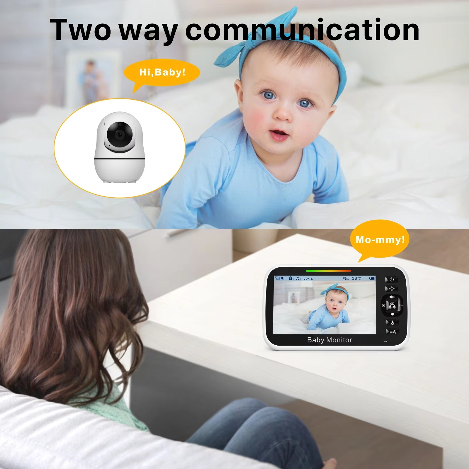 5.0 Inch Baby Monitor LCD Scre - огляд і ціна Baby Monitor Sensor